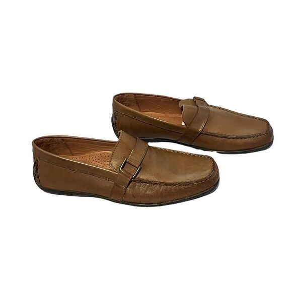 Men’s Giorgio Brutini Le Glove Brown Leather Driving Loafers Size 10 NWOT